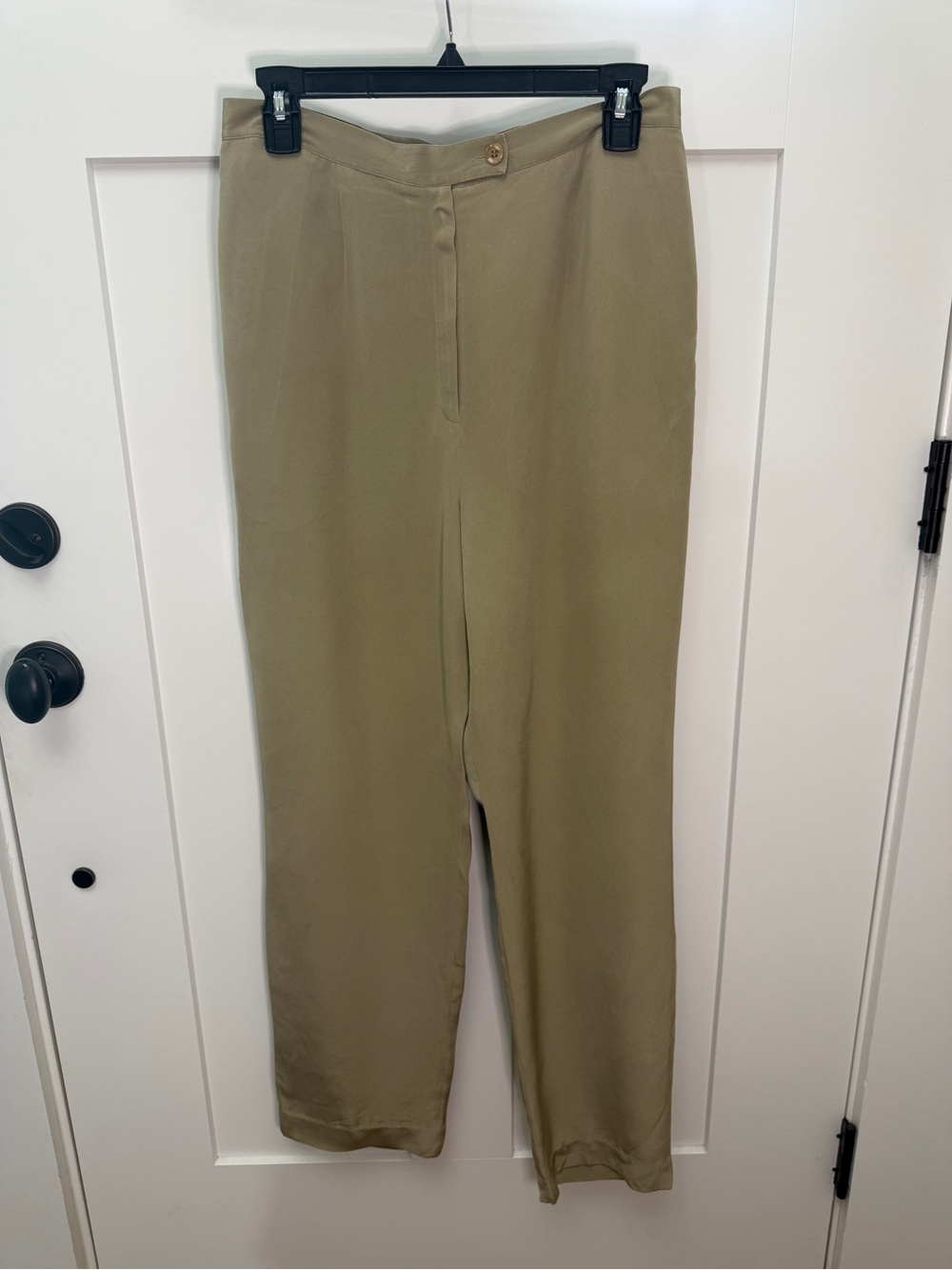 100% Silk Jones New York flat-front ladies dress pants